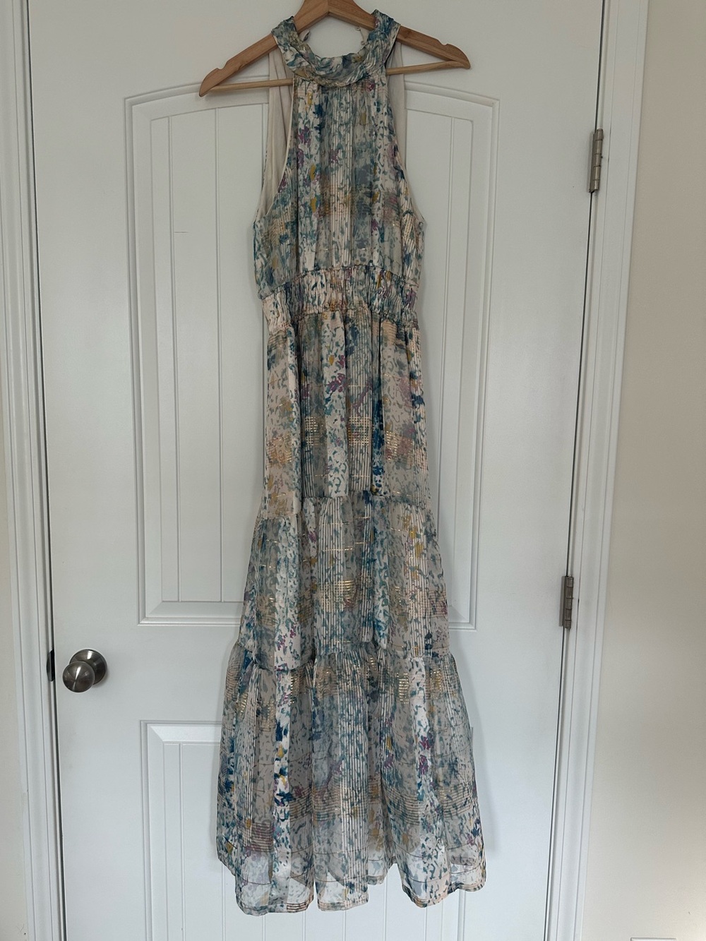 Anthropologie somerset chiffon maxi dress
